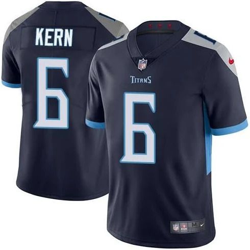 Men Tennessee Titans #6 Brett Kern Nike Navy Vapor Limited NFL Jersey